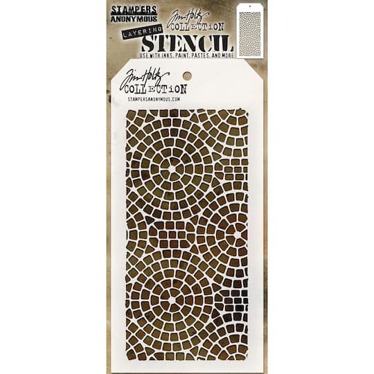 Stampers Anonymous Tim Holtz&#xAE; Mosaic Layered Stencil, 4&#x22; x 8.5&#x22;